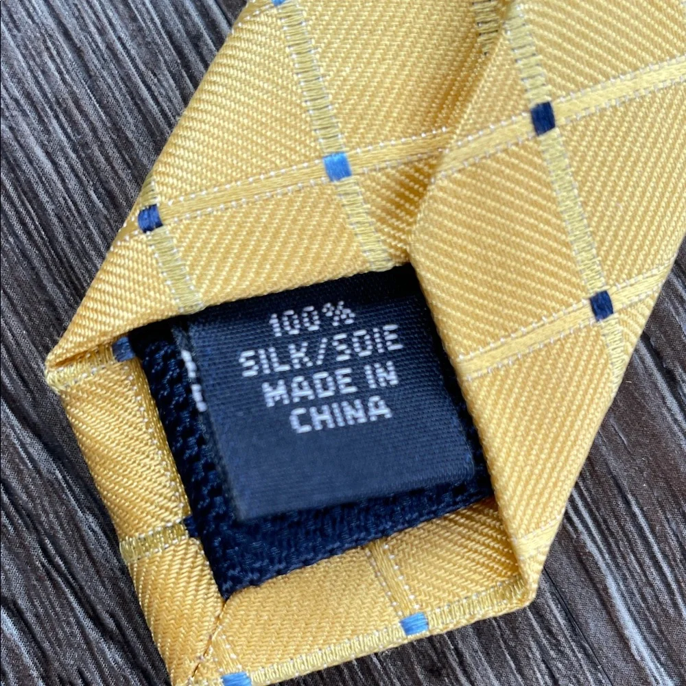 Nautica Big Boy Tie Classic Yellow and Blue Checkered